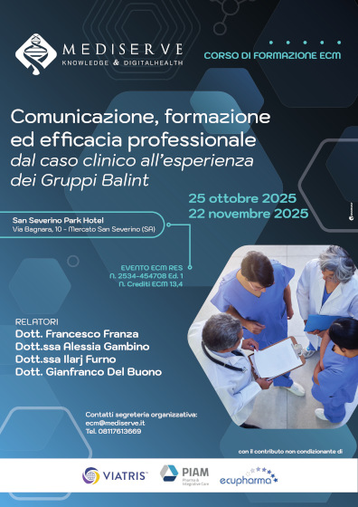 locandina "Gruppi Balint" - corso di formazione ecm 2025